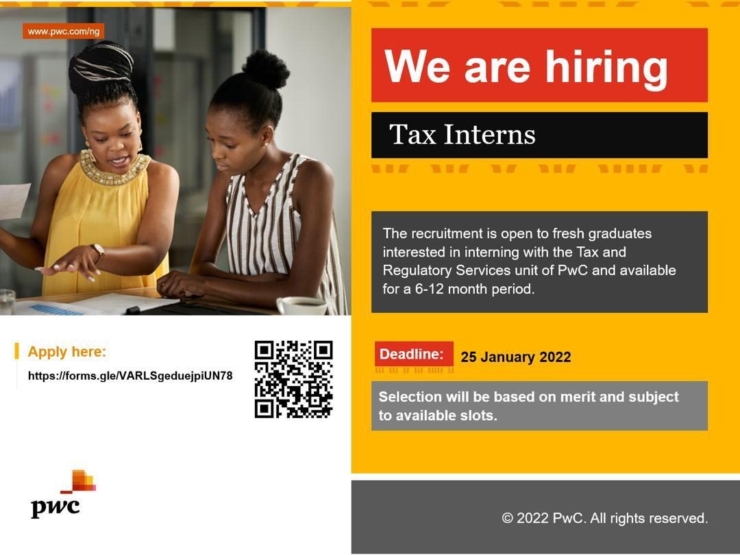 APPLY NOW! INTERNSHIP AND JOB OPPORTUNITIES AT PWC Success Tonics Blog